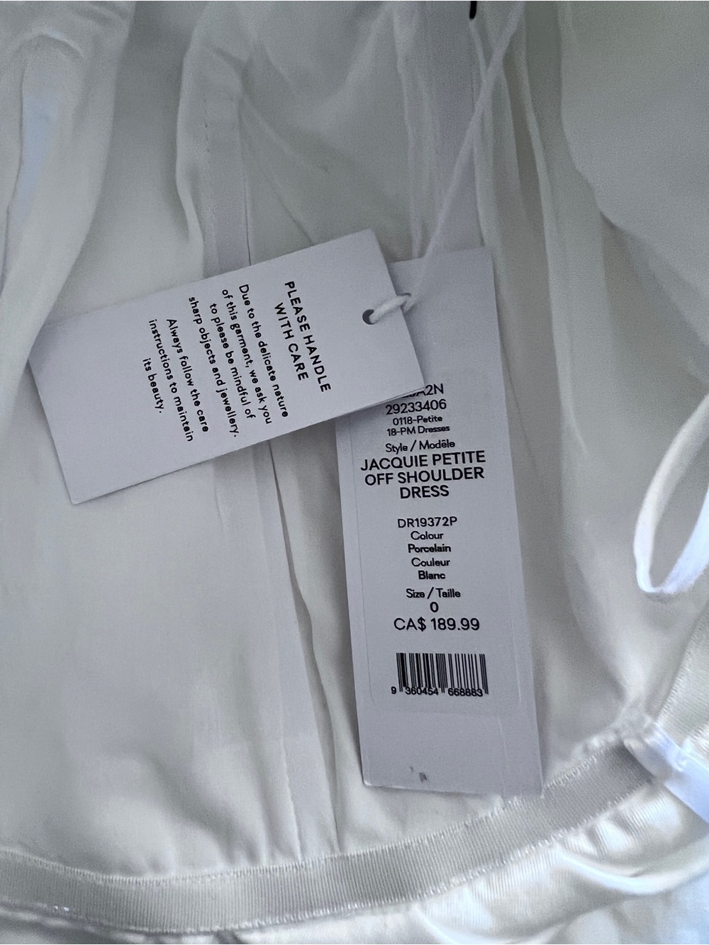 Forever New White Off Shoulder Mini Dress Bridal Bachelorette NWT Size 0 - Picture 9 of 13